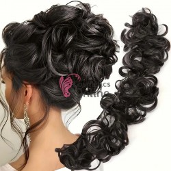 Coc modern din par artificial cu elastic de M3332 Brunet Natural